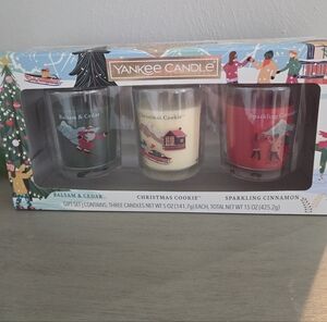 Yankee Candle Holiday Votive Set - Green, White, Red